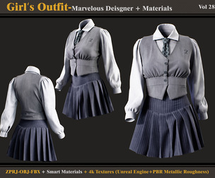 Girl's Outfit-MOdles+Materials