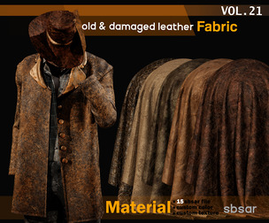 old & damaged leather Material -SBSAR -VOL 21