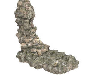 Realistic Mountain Rock Cliff 08