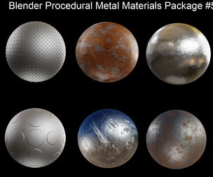 Blender Procedural Metal Materials Package