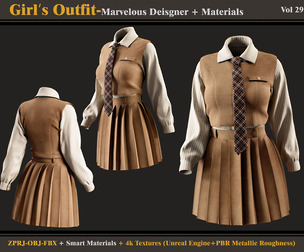 Girls Outfit-Models+Materials