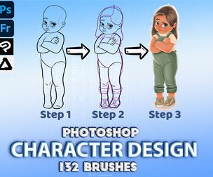 Photoshop brushes for Character Design