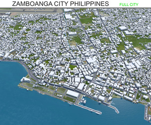 Zamboanga City Philippines 3d model 65km