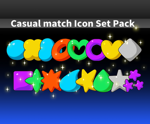 Casual match Icon Set Pack
