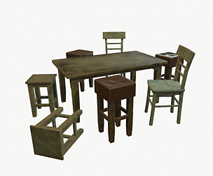 Old furniture set
