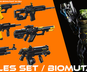 Sci-Fi Rifles Set / Kitbash / Biomutant