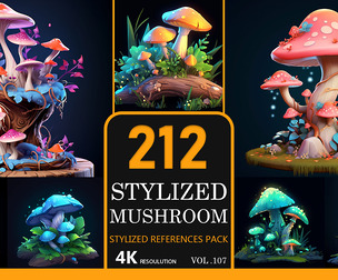 stylized Mushrooms