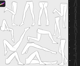 Male and Female Legs Stamps for Procreate