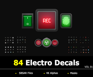 84 Electro Decals_Substance Painter