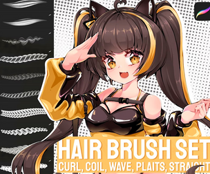 Hair Brush Set for Procreate