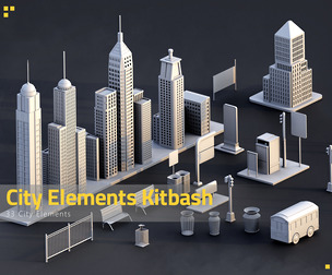 33 City Element Kitbash