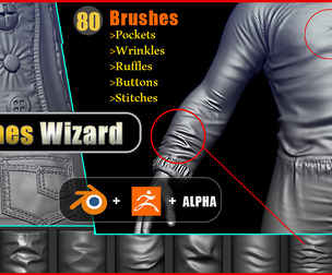 Clothes Wizard - 80 Brushes for Realistic Clothes
