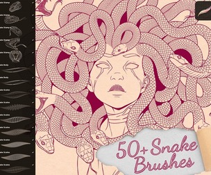 50+ Snake Brushes for Procreate