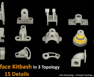 Industrial HardSurface Kitbash + 3 Topology Vol.01