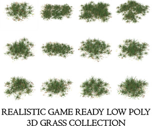 Realistic Game Ready Grass Collection
