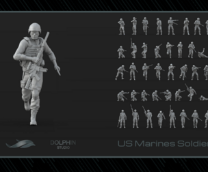 40 US Marines Soldier figures