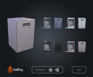 Dishwasher V1 – Kitchen Appliance – Game Ready