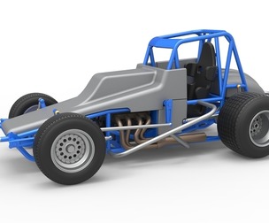 Vintage Sprint car Scale 1:25