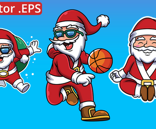 Serene Bandit's Airy Journey: Santa's Slam Dunk