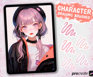 Aesthetic Character Drawing Brushes for Procreate