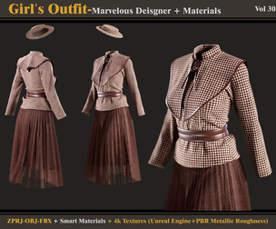 Girls Outfit-Models+Materials