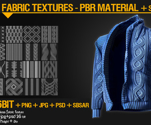 20 fabric textures - PBR Material + Sbsar _ vol 02