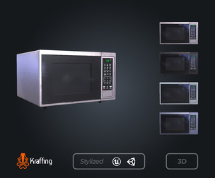 Microwave V1 – Kitchen Appliance – Game Ready