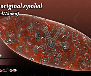 110 Aboriginal symbol 3D Model & Alpha