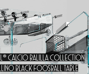 TECKELL Cristallino Black Foosball Table