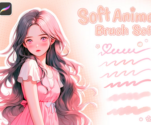 Procreate Soft Brush Set in Anime Style