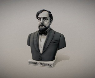 Claude Debussy bust for 3d print