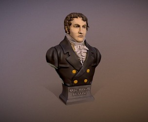 Jose Manuel Belgrano busto para impresion 3D