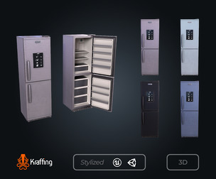 Fridge V1 – Kitchen Appliance – Game Ready