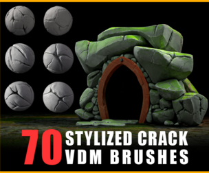 70 Stylized Cracks VDM Brushes