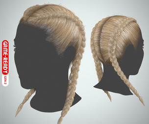 Hair - Double Braid - Gen2