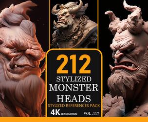 Stylized Monster Heads