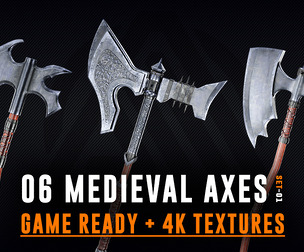 06 Axes Game Ready | 4K Textures | Set 01