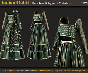 Indian Outfit-SAREE-Models+Materials