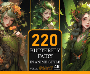 Butterfly Fairy in anime style