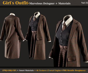 Girl's Outfit- Models+Materials
