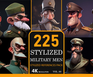 Stylized military men