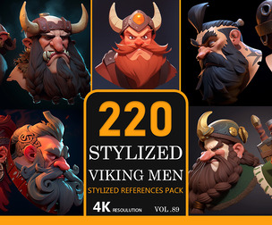 Stylized viking men