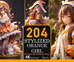 Stylized Orange Girl