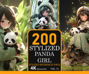 Stylized Panda Girl