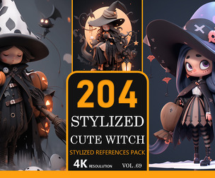 Stylized Cute Witch