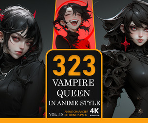 Vampire Queen in anime style