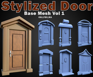Stylized Door Base Mesh Vol 1