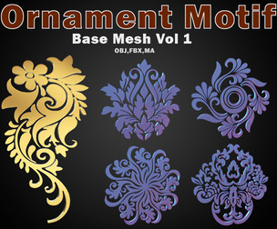 Ornaments Motif Base Mesh Vol 1