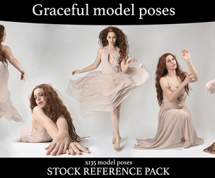 x135 Graceful model poses- Reference pack