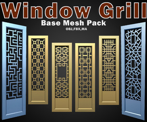 Window Grill Base Mesh Pack